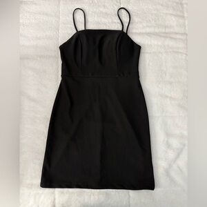 Elegant Black Spaghetti Strap Dress